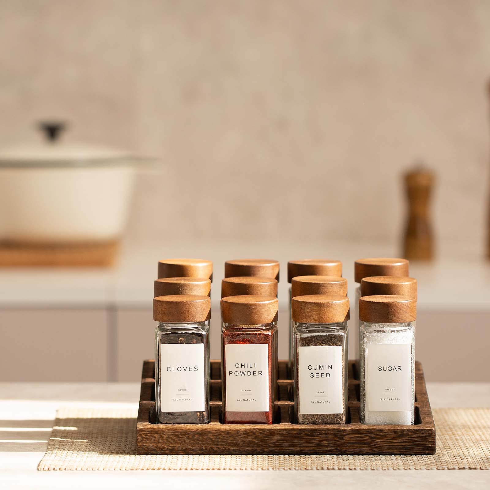Yangbaga spice label set for quick spice identification.
