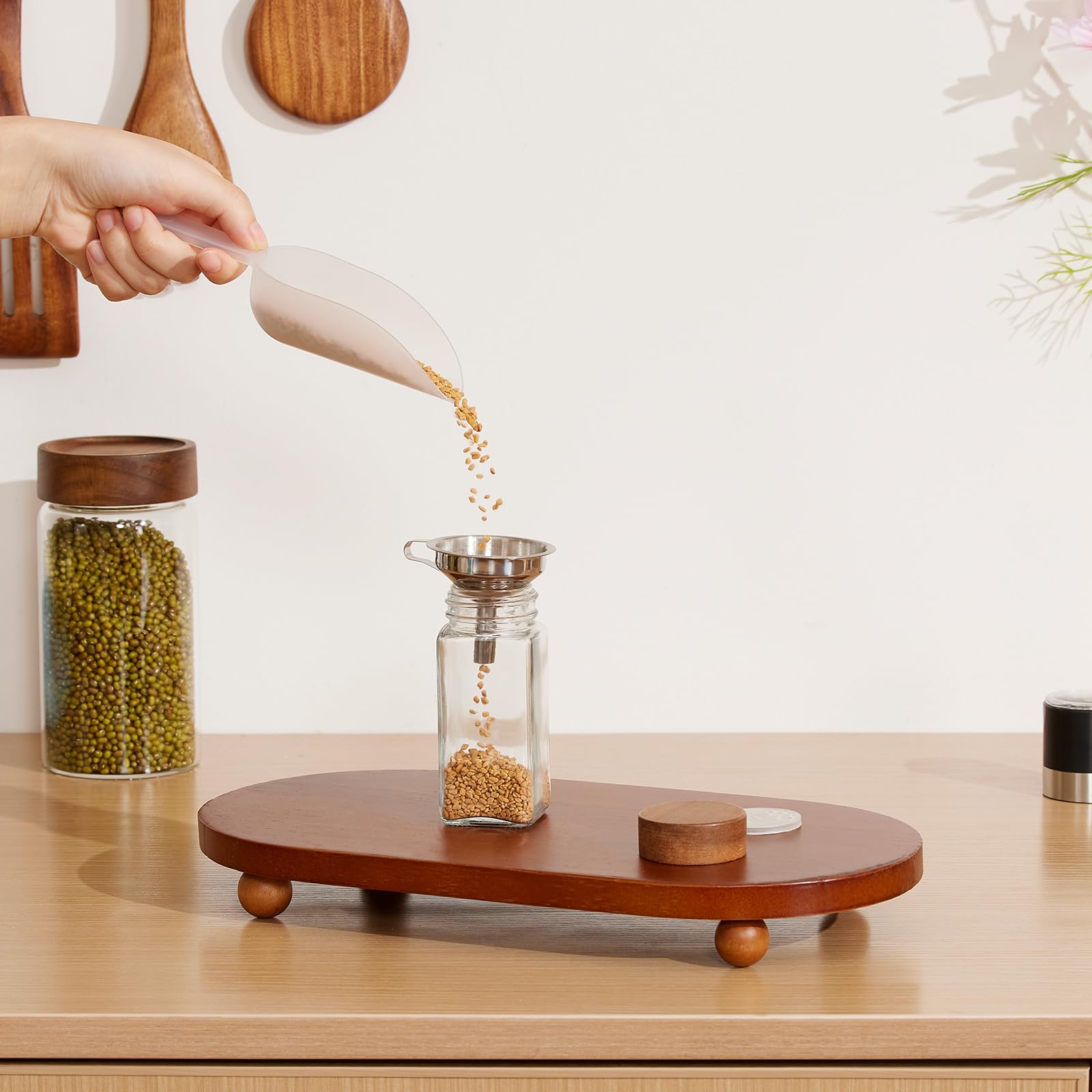 Yangbaga square jars fit neatly on racks and drawers for organized storage.