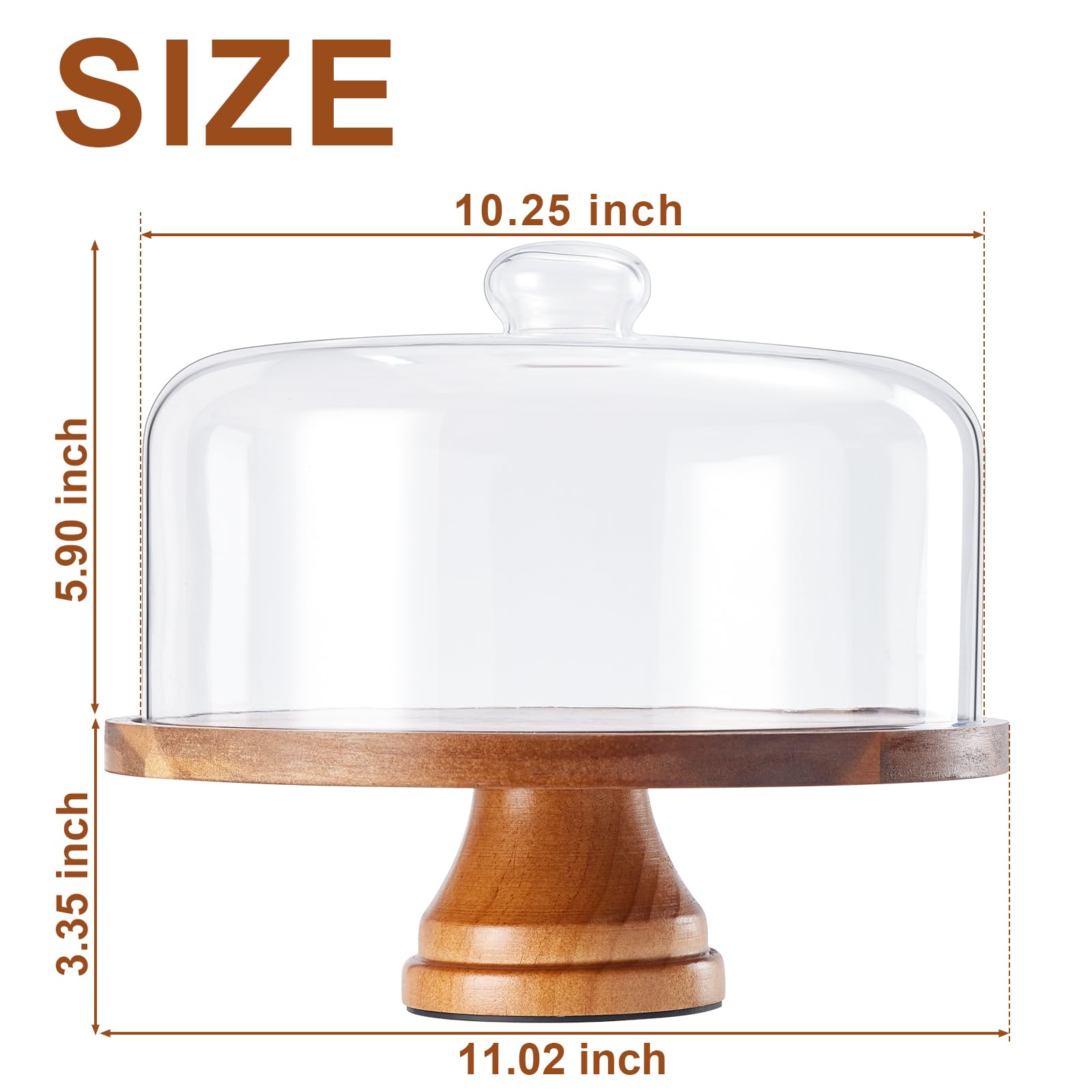 Close-up of textured glass dome on Yangbaga cake stand