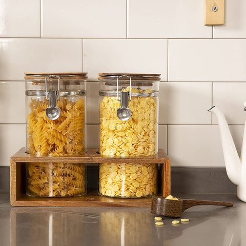 Yangbaga wood shelf allows wall-mount or tabletop display.
