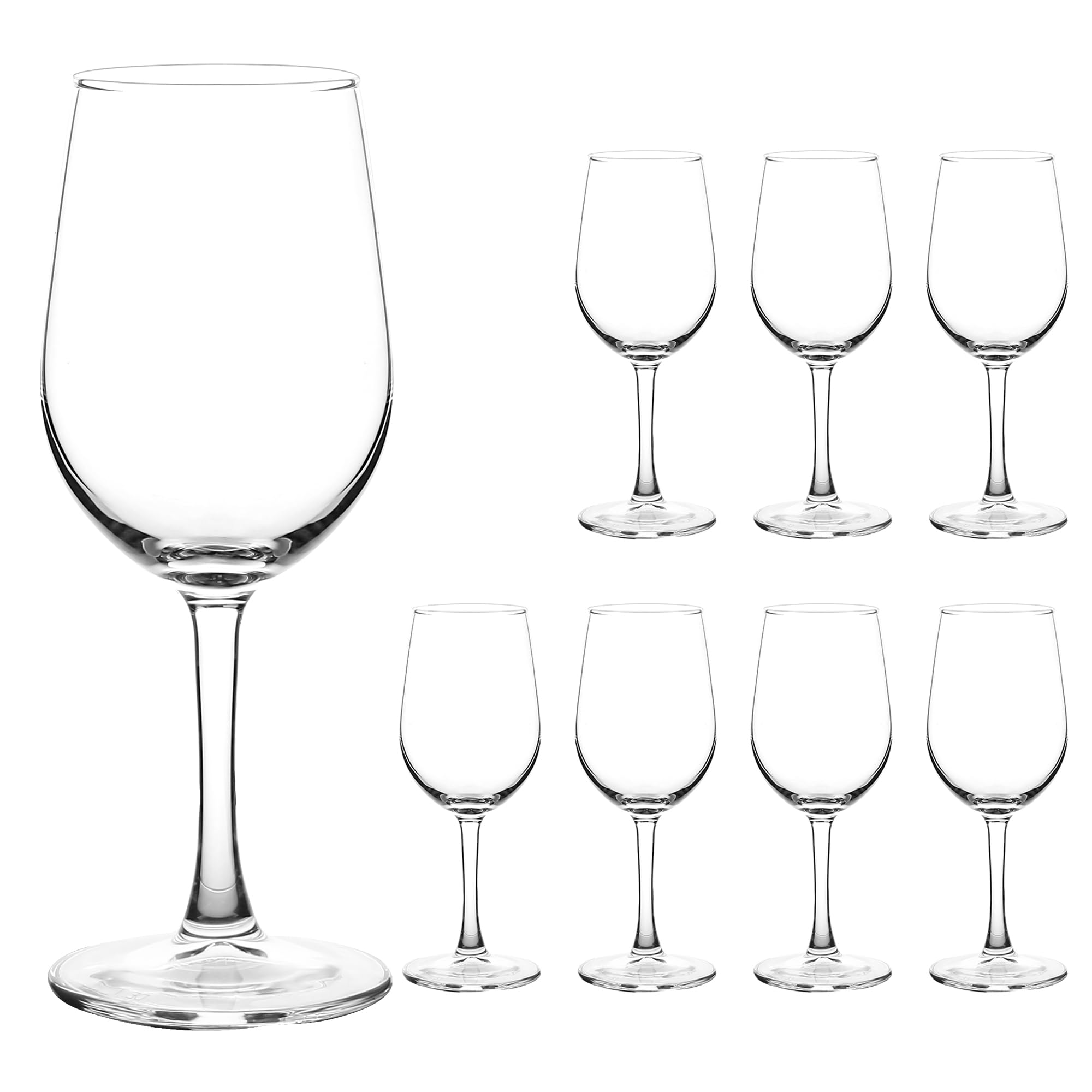 Yangnay wine glasses six piece set in clear glass ideal for white and red wines