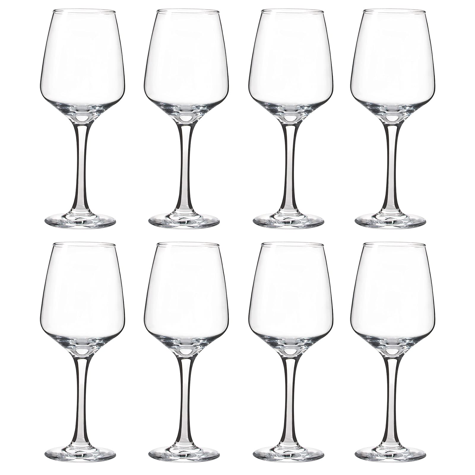 YANGNAY wine glasses set of 8 with stems, ideal for family dinners and entertaining