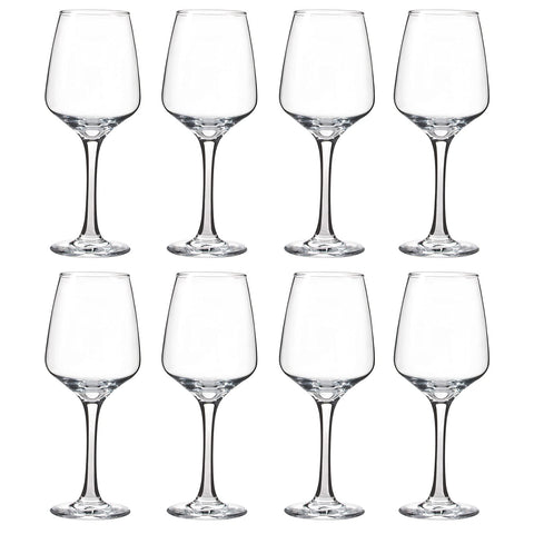 YANGNAY wine glasses set of 8 with stems, ideal for family dinners and entertaining