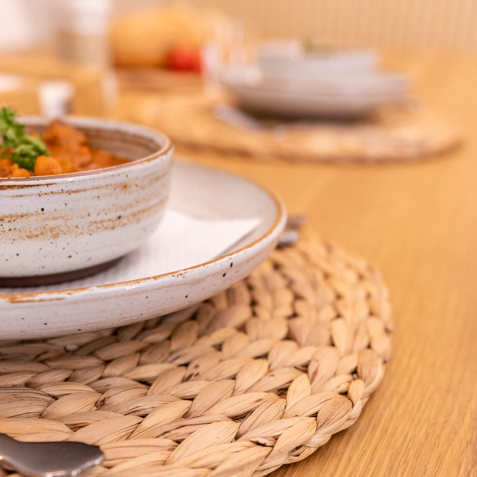 YANGQIHOME boho-wicker dining mats bring soft-touch elegance to meals