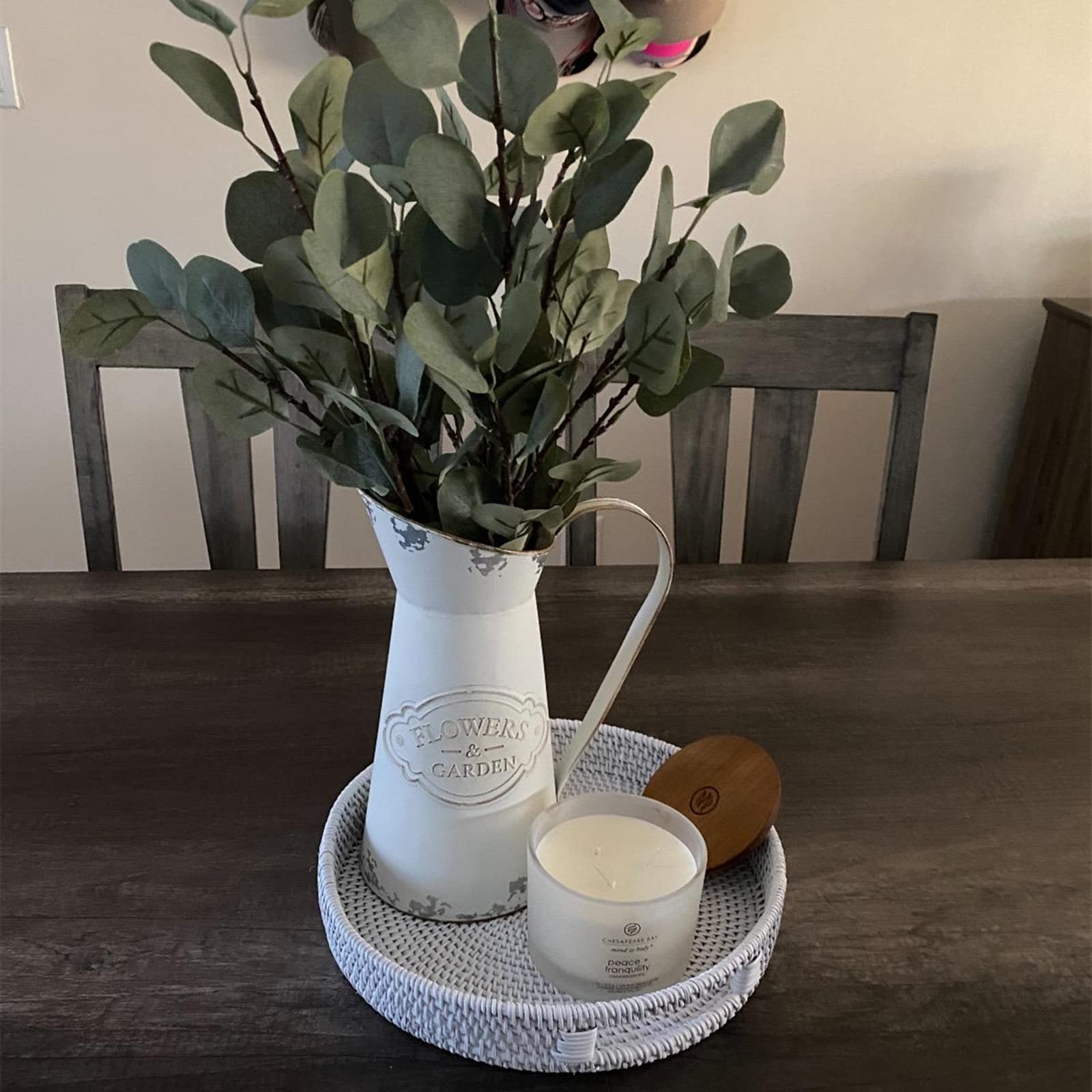 YANGQIHOME cut-out handled tray for easy transport between rooms.