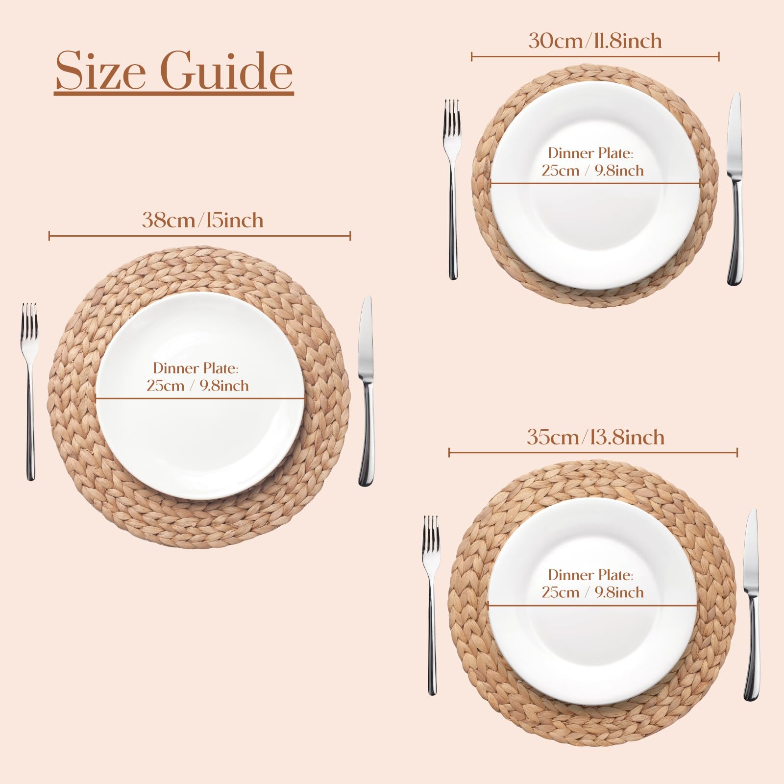YANGQIHOME placemats protect surfaces from heat and spills during dining