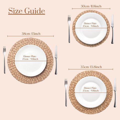 YANGQIHOME placemats protect surfaces from heat and spills during dining