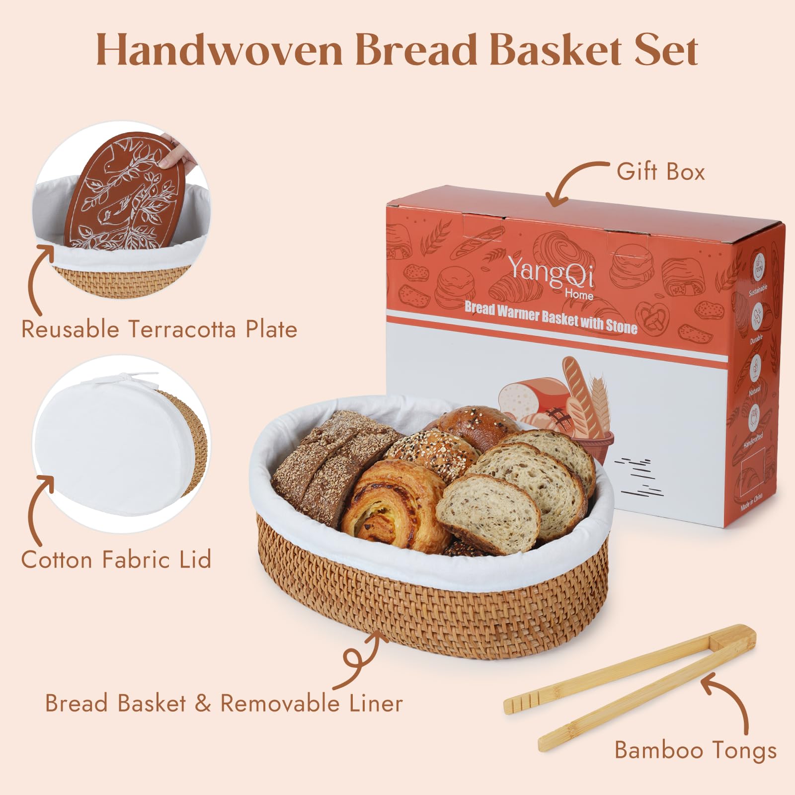 YANGQIHOME easy-care basket cleaned with a damp cloth.