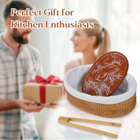 YANGQIHOME gift-ready bread warmer set in attractive box.