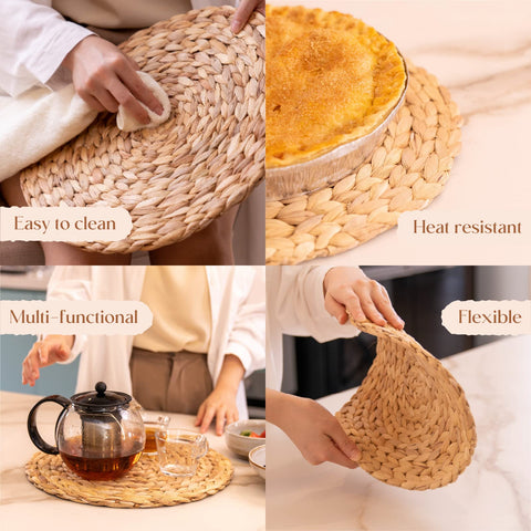 YANGQIHOME non-slip placemats stay in place for comfortable meals