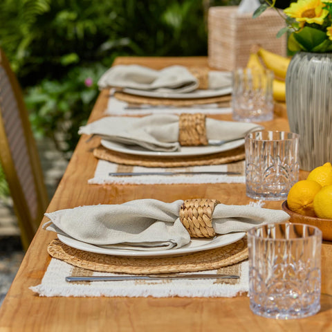 YANGQIHOME placemats tassels provide handcrafted character while remaining easy to wipe