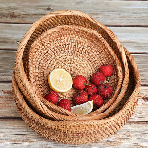 YANGQIHOME easy-clean rattan basket with simple wipe-down after use
