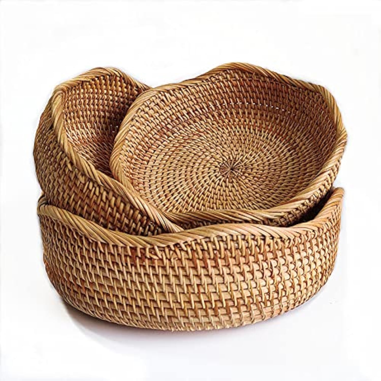 YANGQIHOME rattan bread basket small ready for fresh fruit display on breakfast table