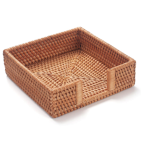 YANGQIHOME rattan napkin holder square top view for elegant table organization