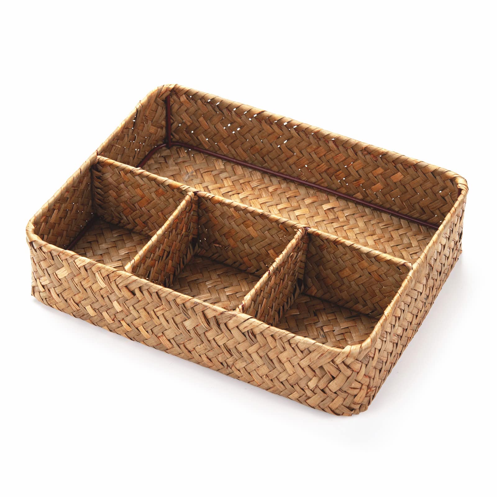 YANGQIHOME tea bag holder with divided compartments for tidy tea storage.