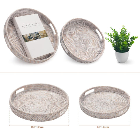 YANGQIHOME wicker serving basket with handles makes transport easy.