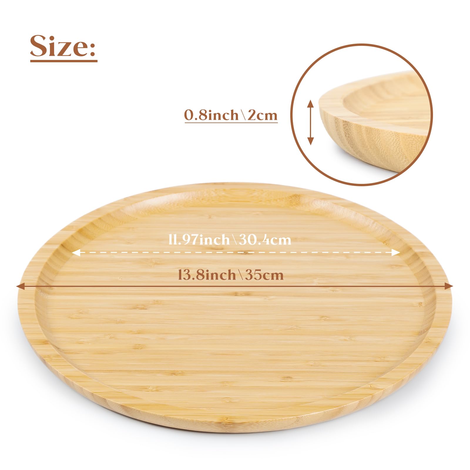 YANGQIHOME wood charcuterie board 13-8-in for cheese and fruit.