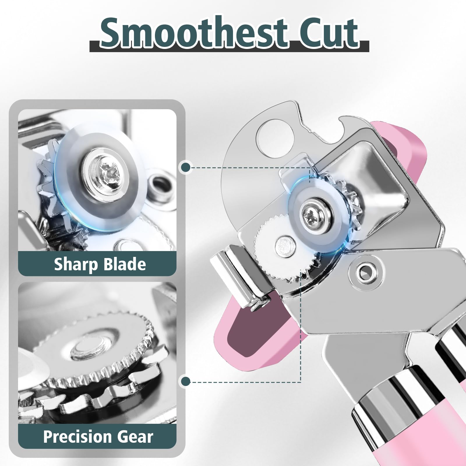 Yannier can opener features large-knob design for effortless grip during operation.