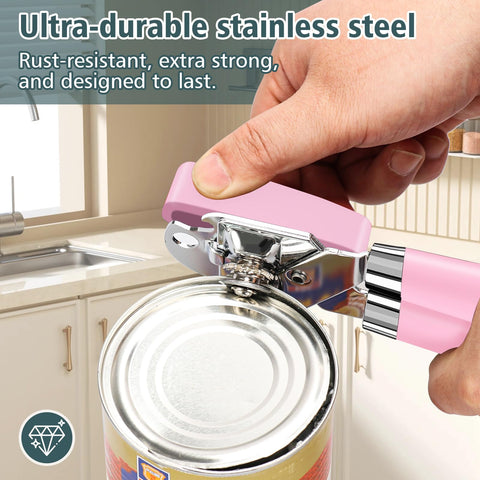 Yannier stainless steel opener offers rust-proof durability for long-term kitchen use.