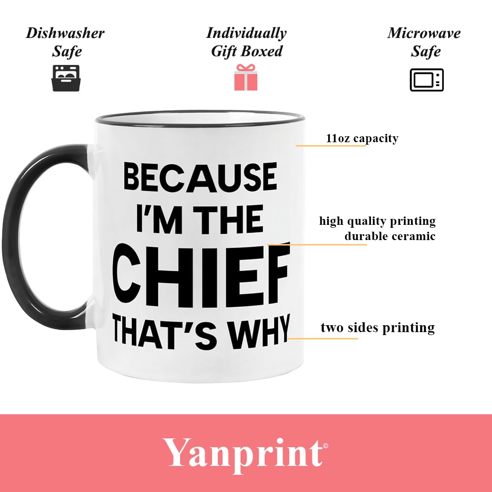 Yanprint funny chief mug packaged box ensures safe, ready-to-gift presentation.