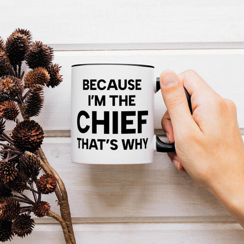 Yanprint funny chief mug retired navy theme suits leadership gift occasions.