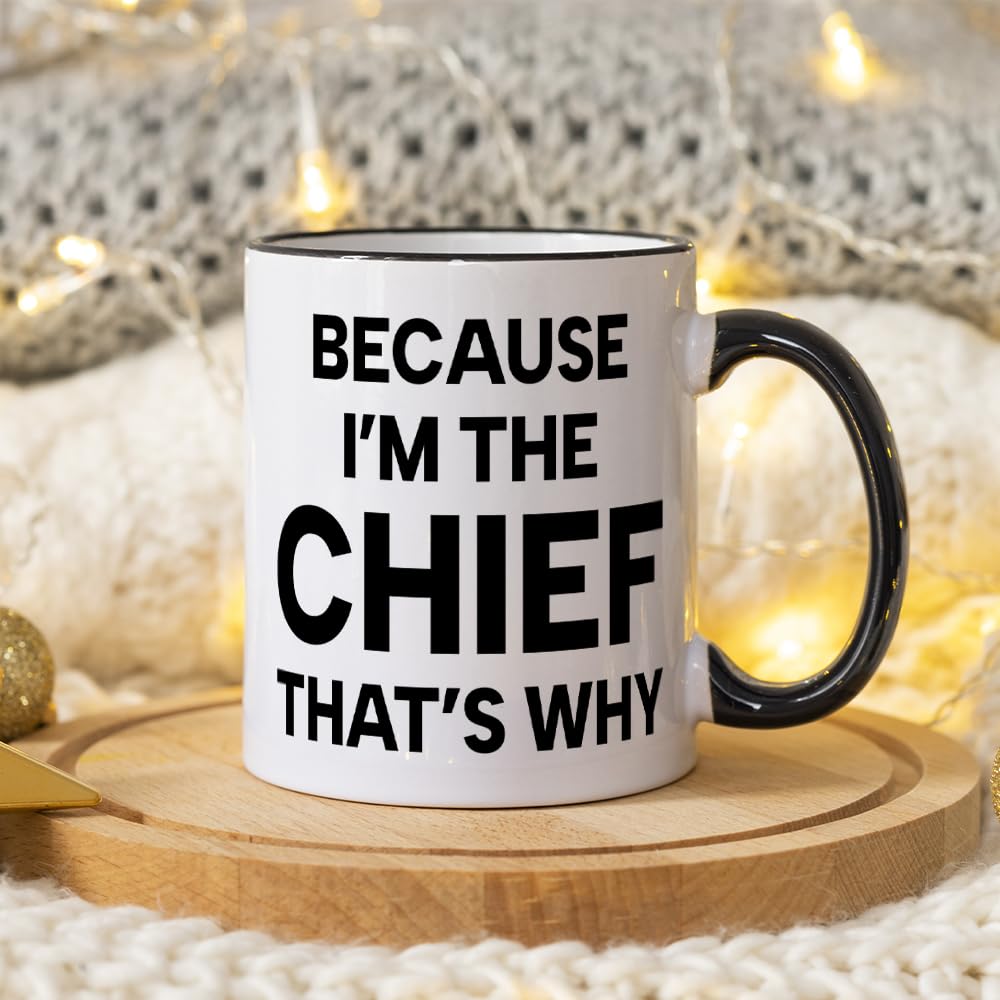 Yanprint funny chief mug side design on durable ceramic surface for daily coffee.