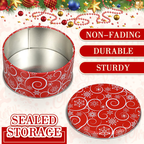 Yaomiao round tin, 13.5 cm diameter, compact storage.