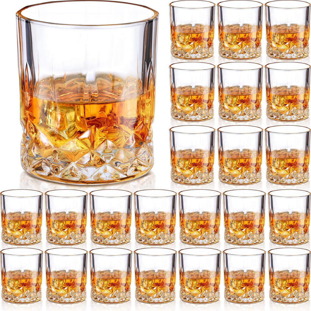 Yaomiao 10oz old-fashioned whiskey glass with sturdy base for easy grip.