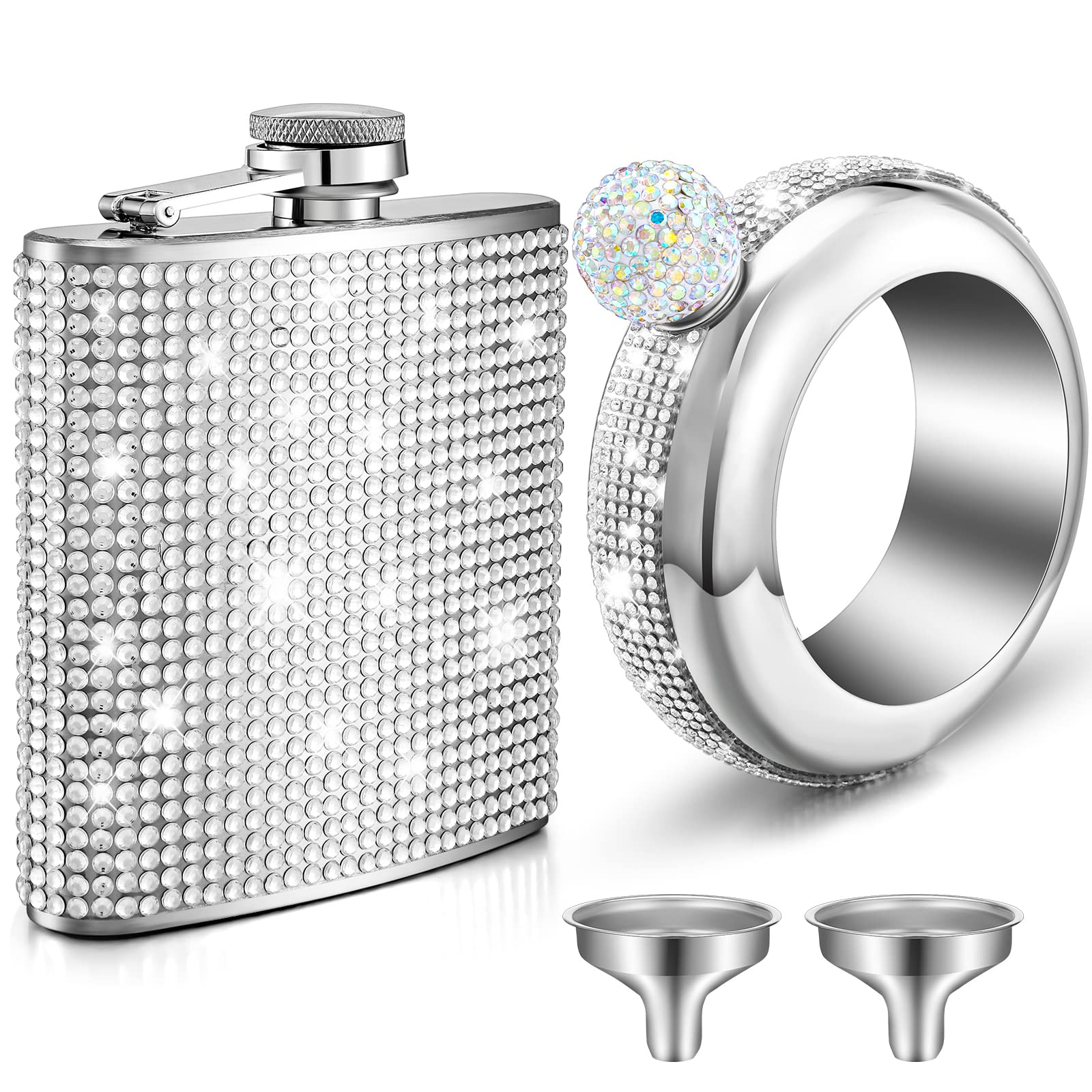 Yaomiao bangle bottle with rhinestones shines under light for stylish hydration on the go.