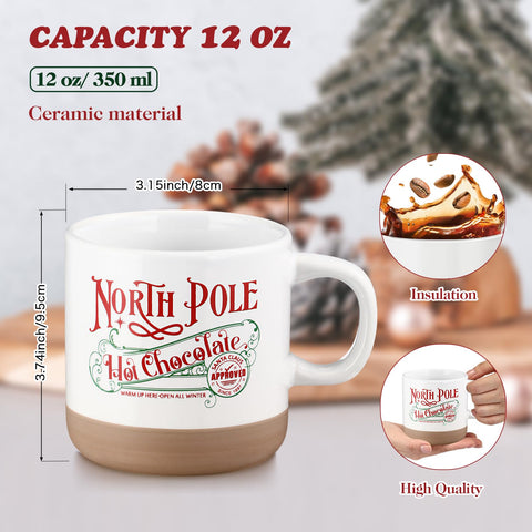 Yaomiao Christmas mug with handle, perfect for sharing cocoa at home or in the office.