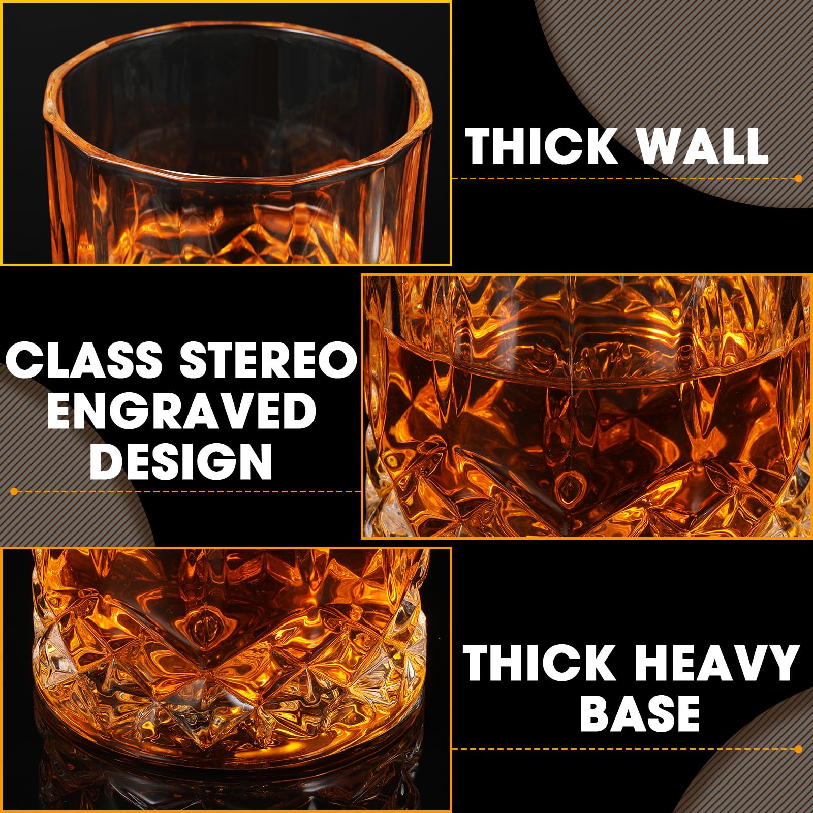 Yaomiao classic-design whiskey glass for an elegant drinking experience.
