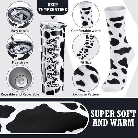 Yaomiao cow-pattern cotton socks offering soft comfort