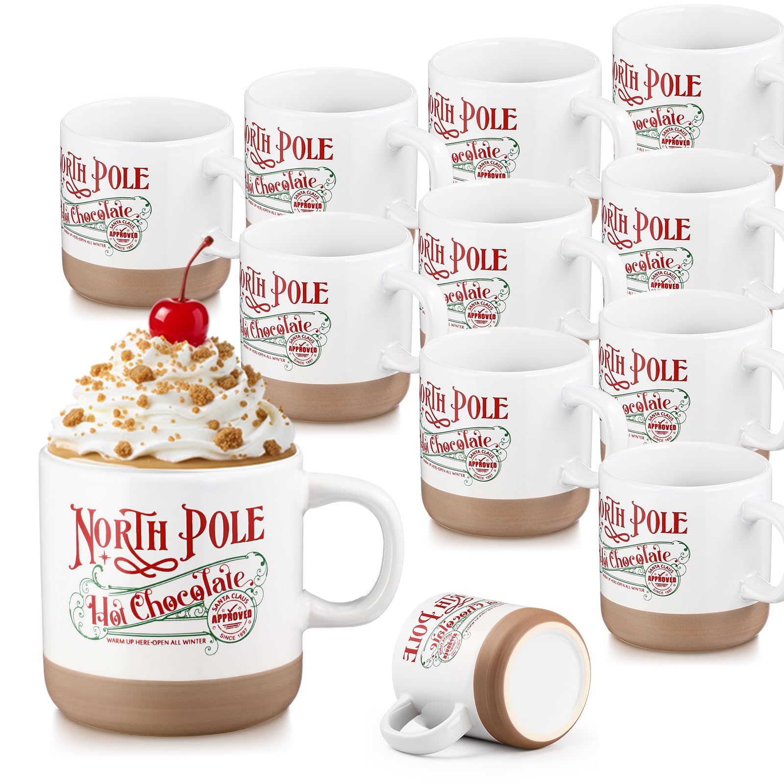 Yaomiao North Pole hot chocolate mug with handle, ideal for cozy winter moments.