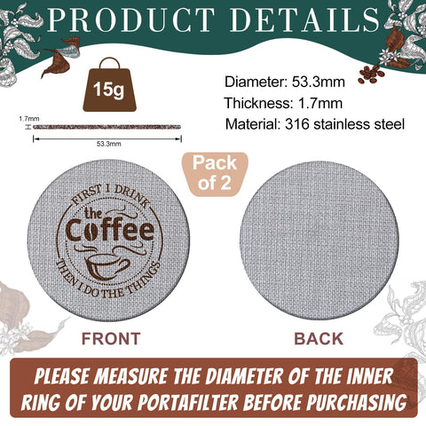 Yaomiao puck screen shows 1.7 mm thickness for durable, reusable filtration.