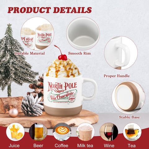Yaomiao red white black festive mug set for family gatherings