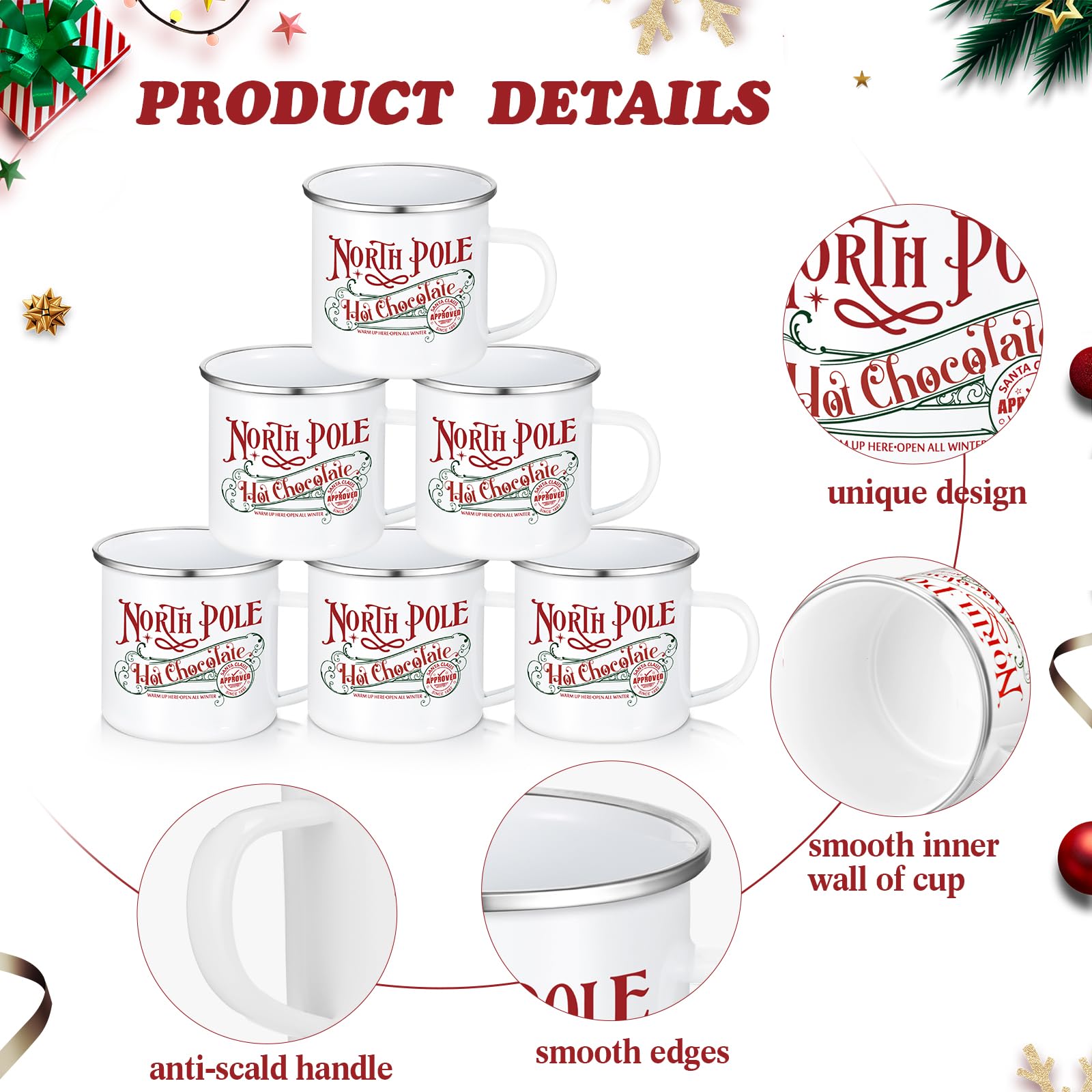 Yaomiao six-mug holiday set, perfect for family gatherings and office celebrations.