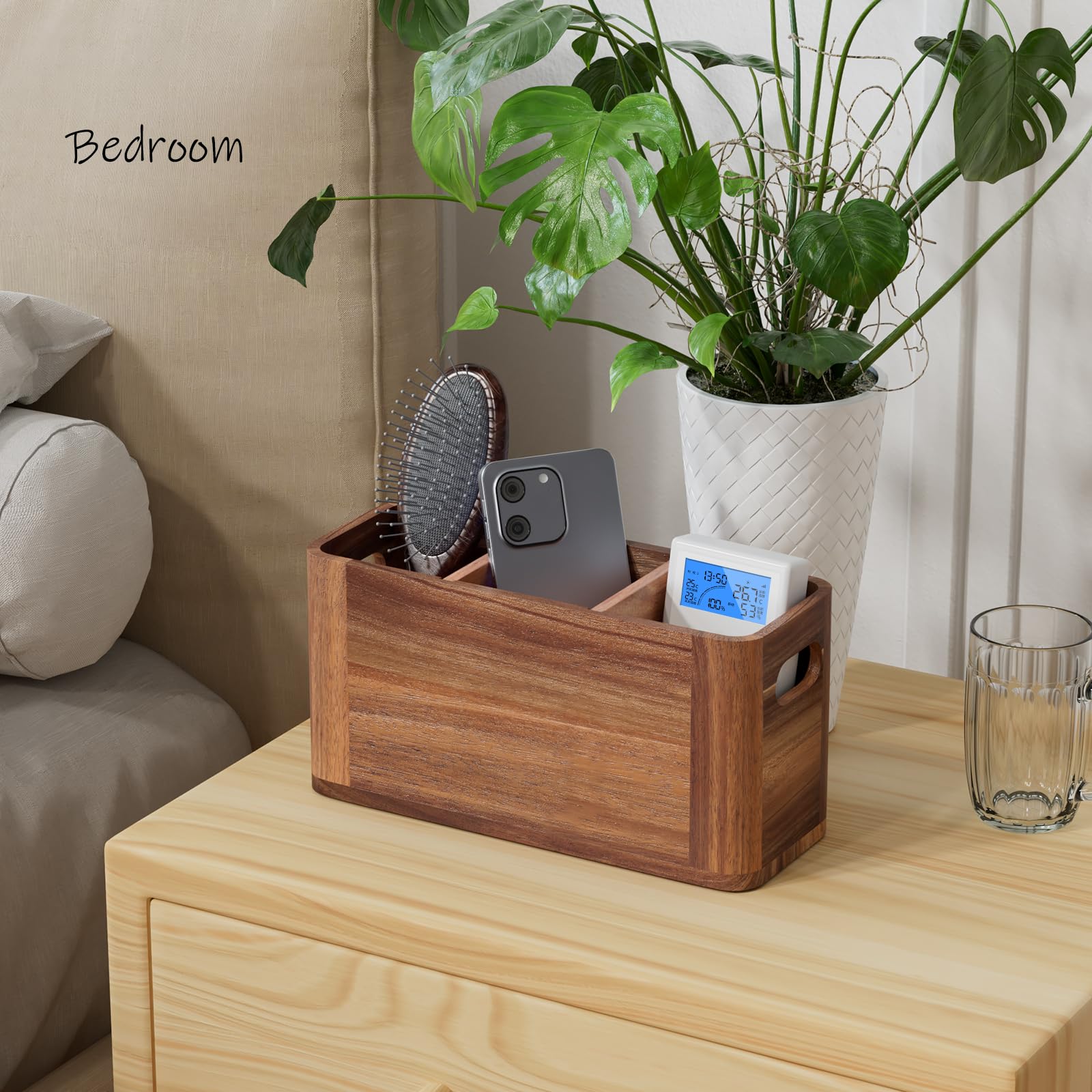 Yaoyiizy durable acacia wood finish adds a natural touch to any counter.