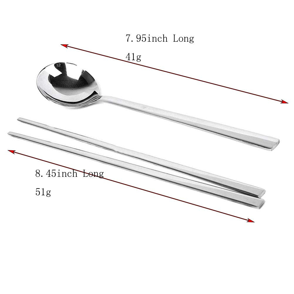 YAPULLYA Korean long-hand chopsticks with a smooth square handle for precise grip.