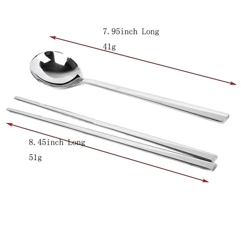 YAPULLYA Korean long-hand chopsticks with a smooth square handle for precise grip.