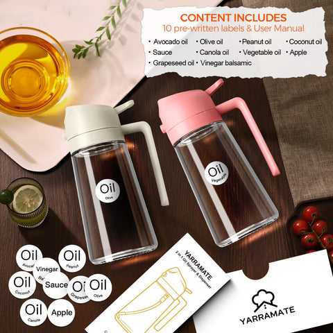 YARRAMATE spray-mist feature delivers even oil distribution for healthier cooking.