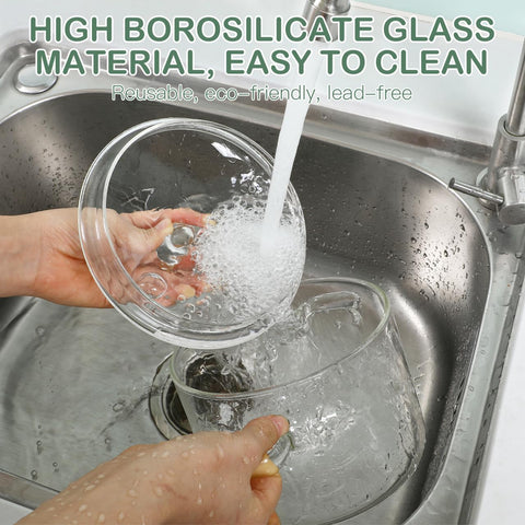 Yardwe glass pot ideal for noodles and pasta, compact and efficient.