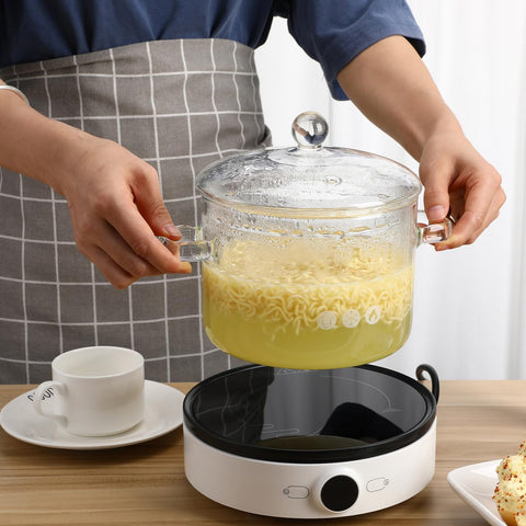 Yardwe glass pot used for potpourri simmering and fragrance release.