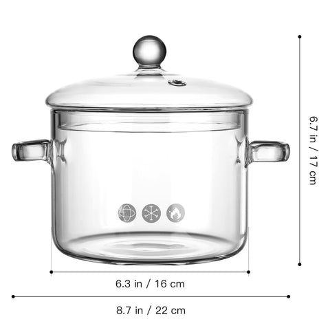 Yardwe simmer pot with lid and ergonomic handle for safe pouring.