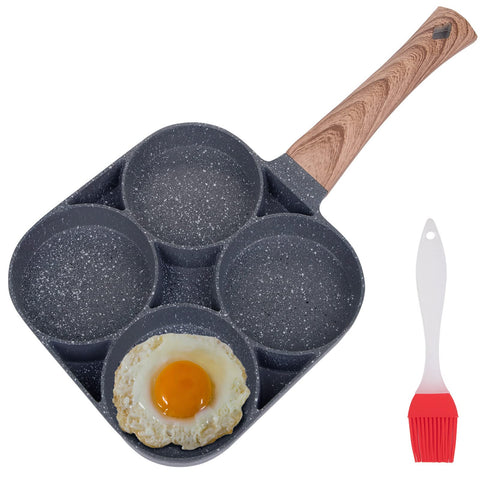 Yarlung 4-Cup Egg Pan top view with four compartments for versatile cooking.