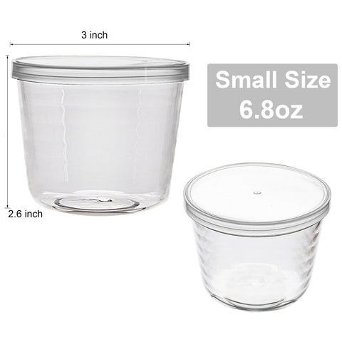 Yarlung 6.8 oz bowls with BPA-free lids for fridge storage and on the go meals.