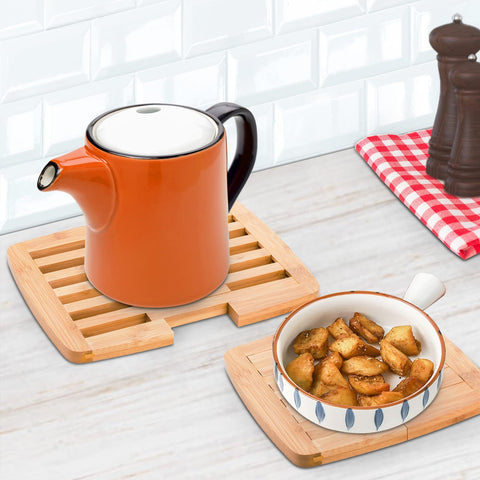 Yarlung bamboo trivet supports hot pots with a durable wear-resistant surface.