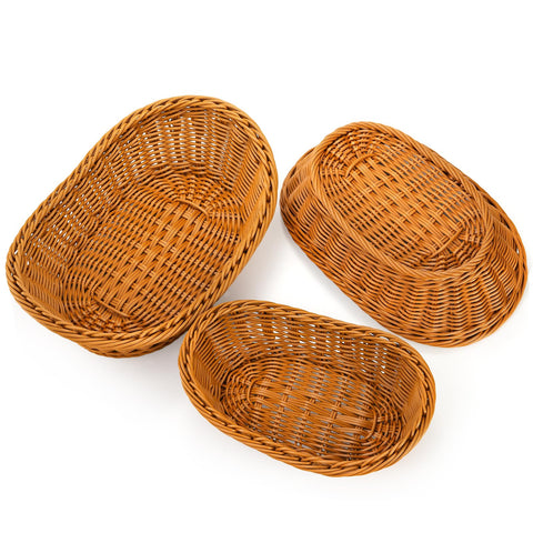 Yarlung nesting baskets stacked to save space on a shelf.