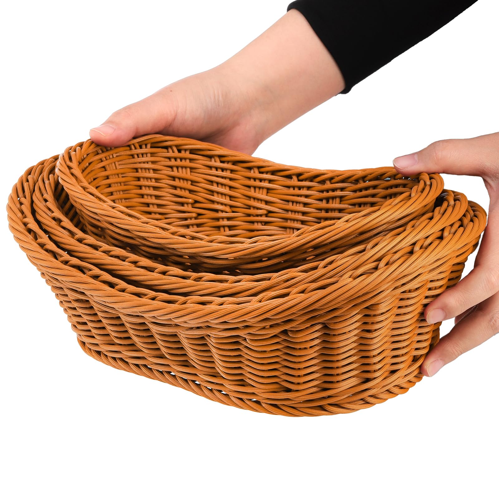 Yarlung 10x6 bread basket used for vegetables on a counter.