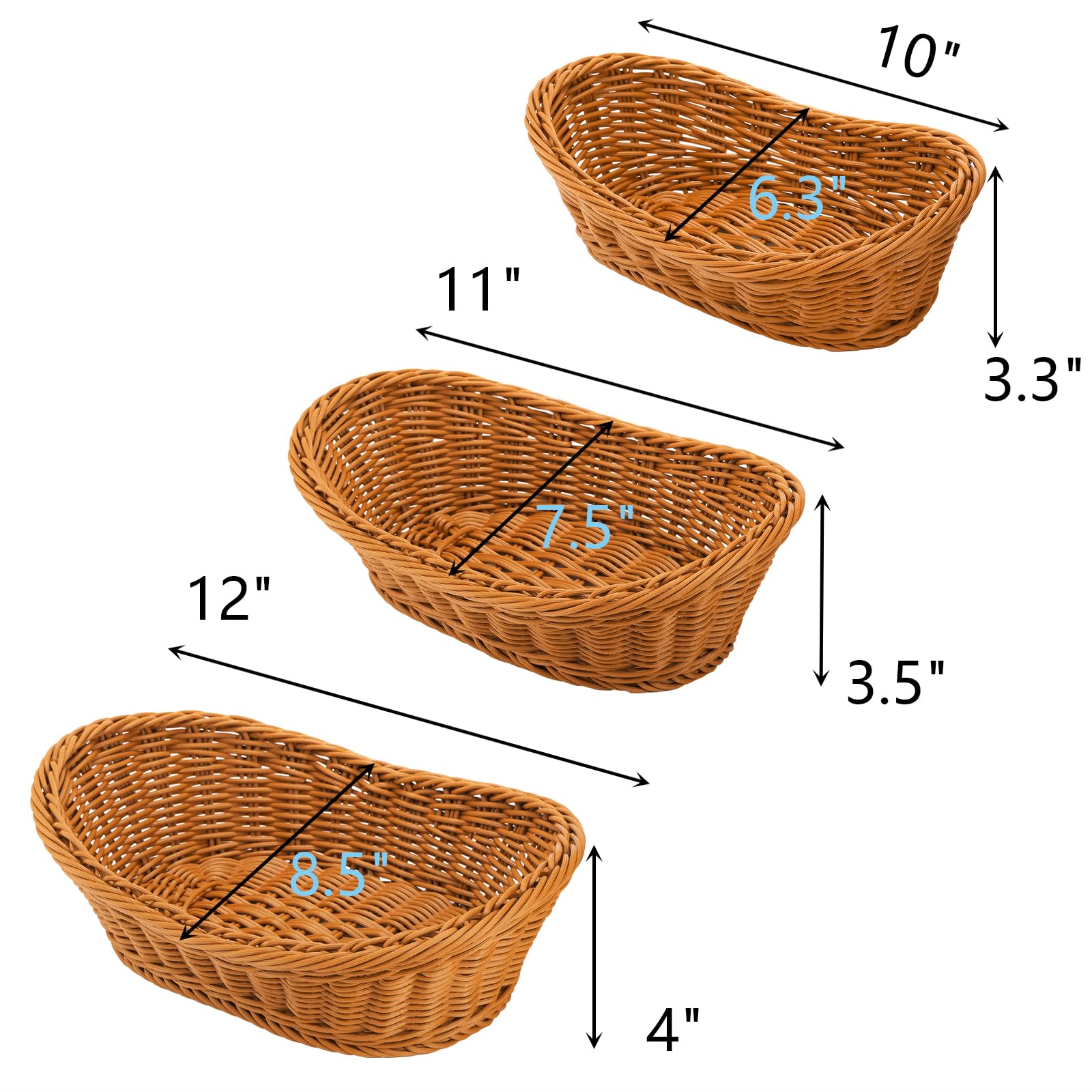 Yarlung brown bread basket displaying fruit on a rustic table.