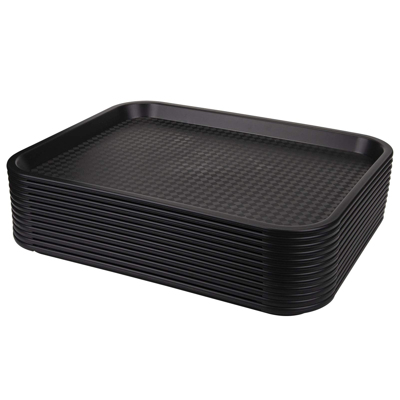Yarlung fast food tray top view in black for effortless serving.